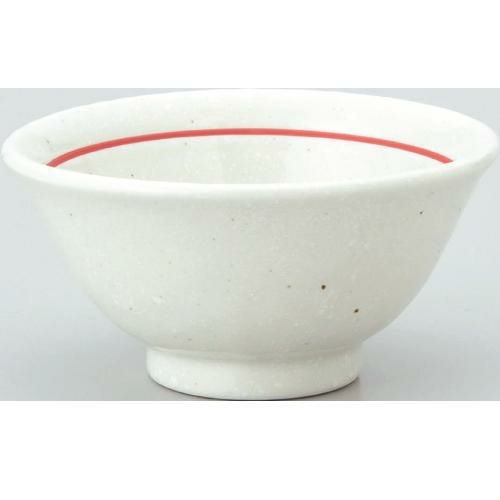 白鳳 粉引赤ライン 反3.6碗 10個入