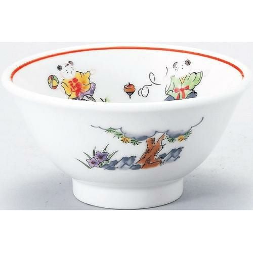 汁碗 色絵唐子 3.6汁碗 10個入