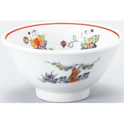 【汁碗 色絵唐子 3.6汁碗 10個入 】【業務用】 【グループB】【プロ用】