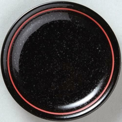 玄 黒御影赤ライン 13cm皿 10枚入