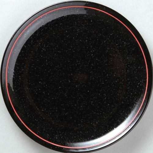 【玄 黒御影赤ライン 26cm皿 10枚入 】/業務用食器