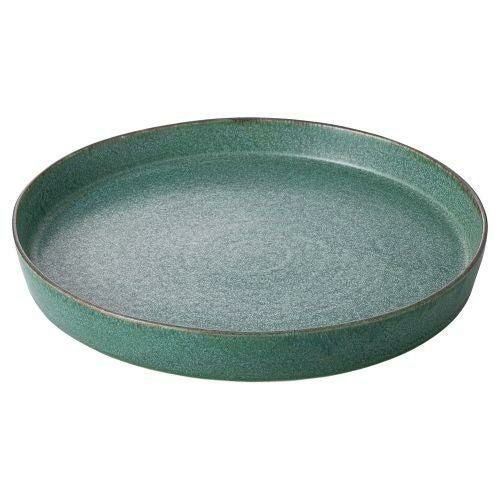 切立大皿深緑 φ25×3cm 456-049