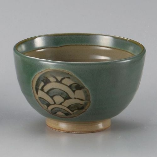 青釉紋様たもり碗 φ13.5×8cm 329-079