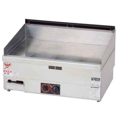 【マルゼン】ガスグリドル サーモスタット付 MGG-076TB 幅750×奥行600×高さ300mm