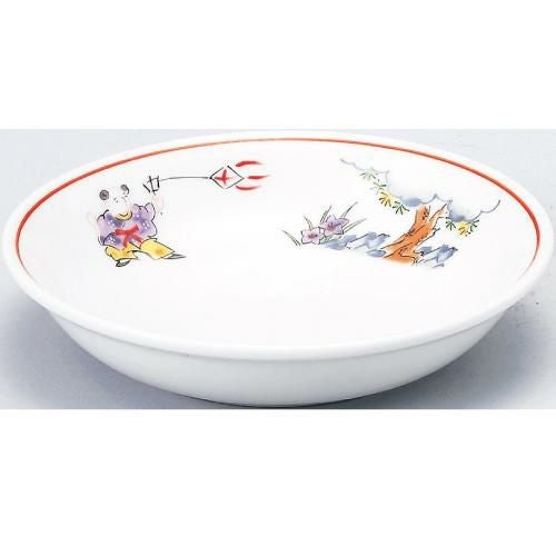 皿 色絵唐子 14cm深皿 10枚入
