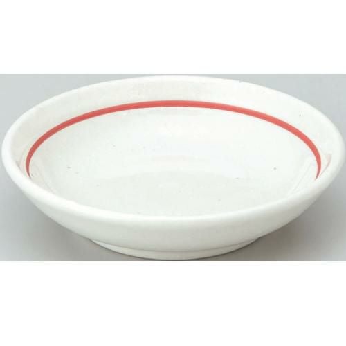 白鳳 粉引赤ライン 10cm深皿 10枚入