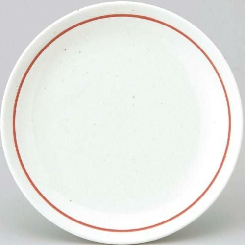 白鳳 粉引赤ライン 16cm皿