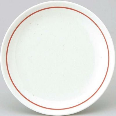 白鳳 粉引赤ライン 16cm皿