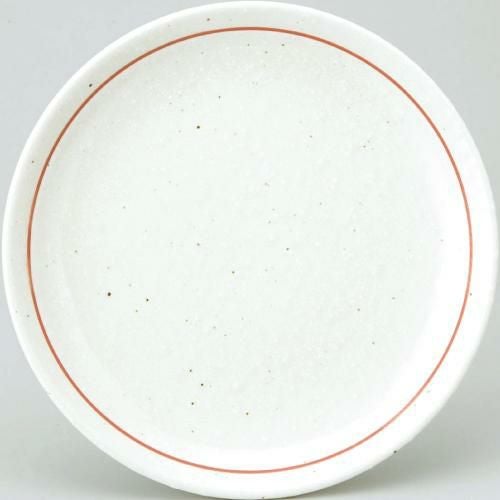 白鳳 粉引赤ライン 19cm皿 10枚入