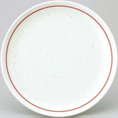 白鳳 粉引赤ライン 21cm皿
