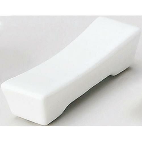 箸置 【箸置き 角型白】 6-136-7 幅65mm×奥行20mm 20個入 /業務用食器