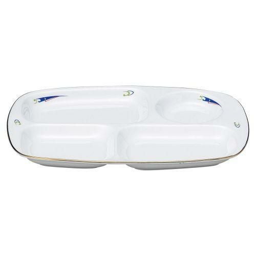 ブルーウェーブランチ皿(大) 28.3×19cm 528-019