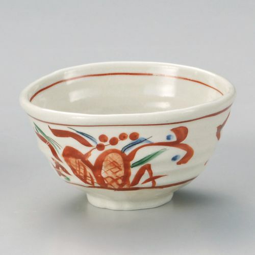 赤絵万暦変型丼(小) 13×12.5×6.8cm 332-129