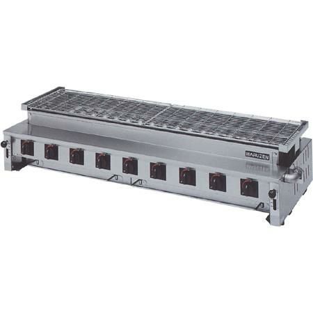 【マルゼン】ガス下火式焼物器 炭焼き 熱板タイプ 汎用型 MGK-318B 幅1390×奥行515×高さ315mm