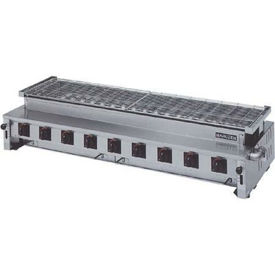 【マルゼン】ガス下火式焼物器 炭焼き 熱板タイプ 汎用型 MGK-318B 幅1390×奥行515×高さ315mm