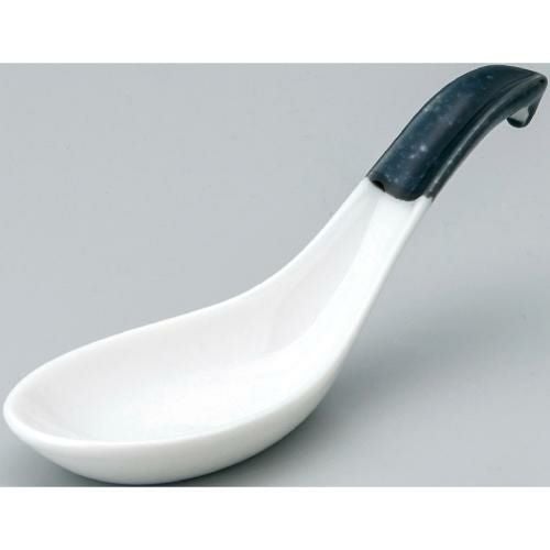 レンゲ 黒中華 カギレンゲ-S黒 10個入/業務用食器