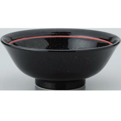 玄よう 黒御影赤ライン 反高台6.5丼