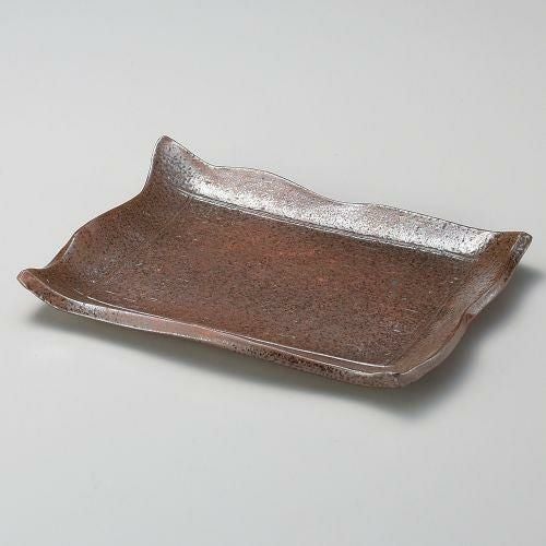 備前風モダンカット10.0長角皿 29.5×21.5×3cm 161-149