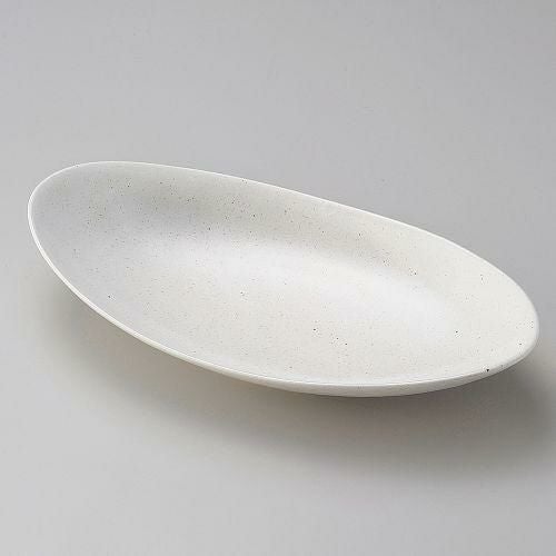 白釉オーバルデイッシュ大 33×17×5.5cm 191-079