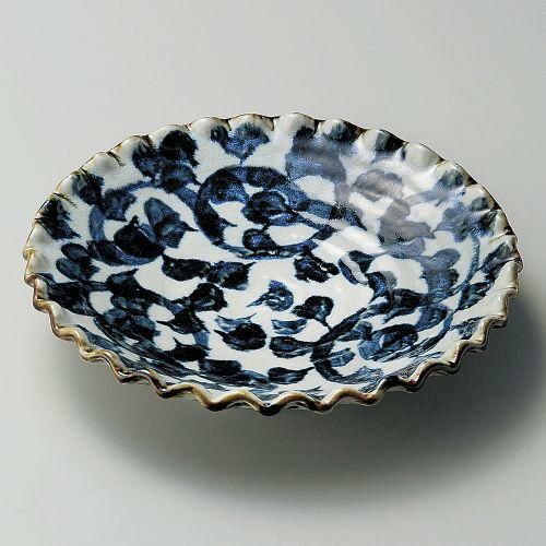 タコ唐草波型7.5皿 φ23×4.7cm 199-049