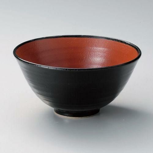 赤と黒京深反4.5丼 φ14×7.5cm 310-309