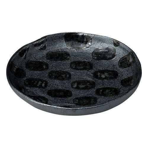 黒市松パスタ皿 φ22.5×2.8cm 402-049