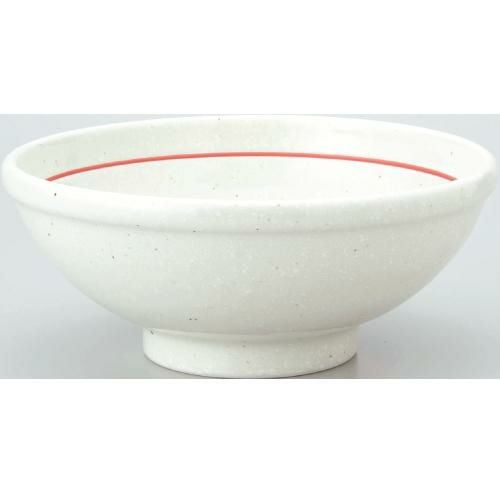 白鳳 粉引赤ライン 玉高台6.5丼 10個入
