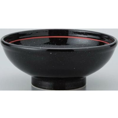 【玄 黒御影赤ライン 玉高台6.8丼 10個入  】/業務用/新品