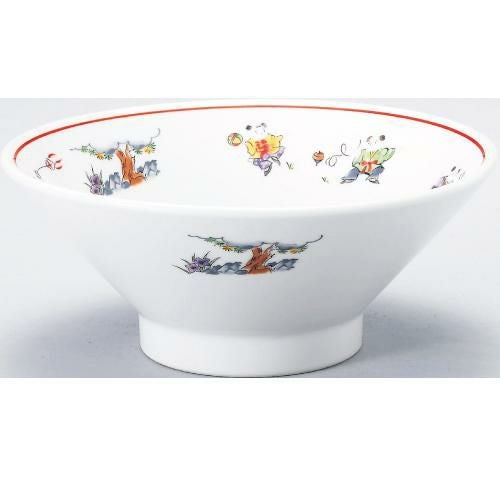 色絵唐子 切立高台7.0丼