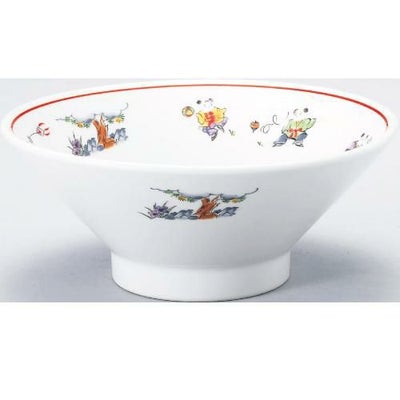 色絵唐子 切立高台7.0丼