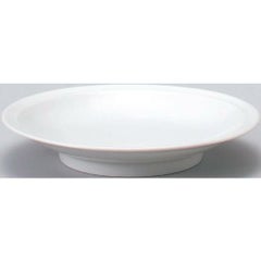 白中華 リム高台6寸皿