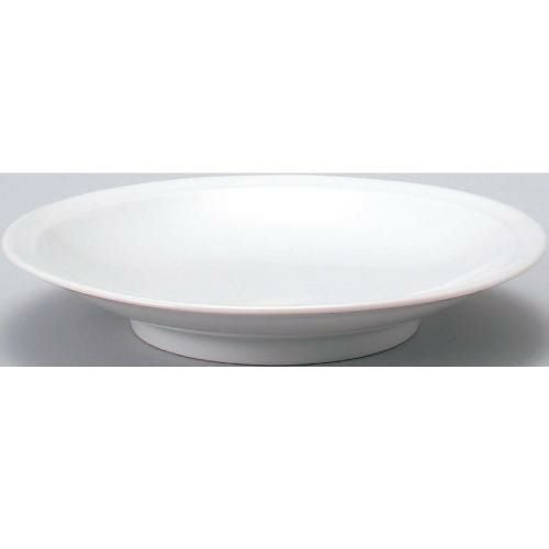 白中華 リム高台7寸皿