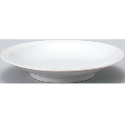 白中華 リム高台7寸皿