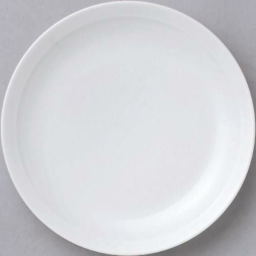 白中華 リム高台9寸皿