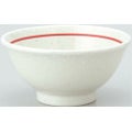 白鳳 粉引赤ライン 反4.2碗