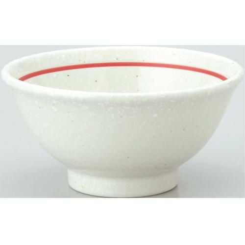 白鳳 粉引赤ライン 反4.2碗