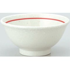 白鳳 粉引赤ライン 反4.2碗