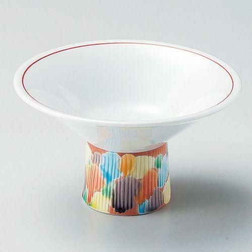 赤彩交趾4.4高台小鉢 φ13.2×7.5cm 060-209