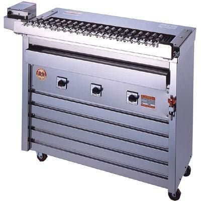 ヒゴグリラー 回転串焼 床置式グリラー 三相200V 3K-012X 幅1080×奥行530×高さ950mm