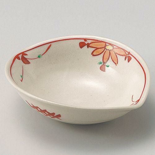 赤絵花つなぎすげ傘向付 17.5×15×5.5cm 043-239