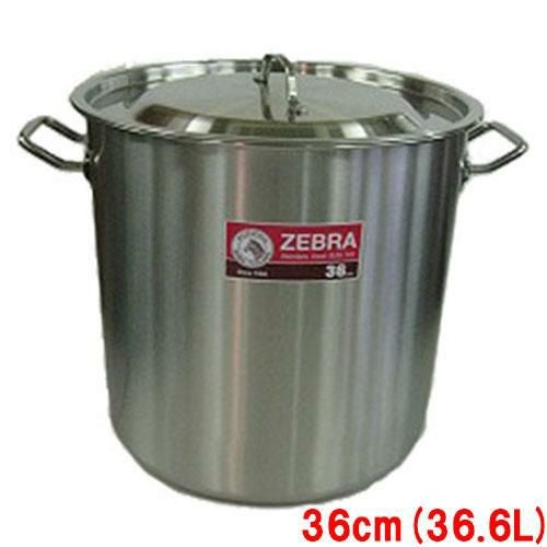 TB ステンレス寸胴鍋 蓋付 36cm 直径360×高さ360 /即納可