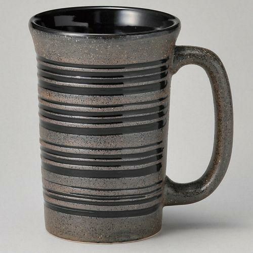 黒ウズビアジョッキー φ9.4×13.5cm(500cc) 266-339