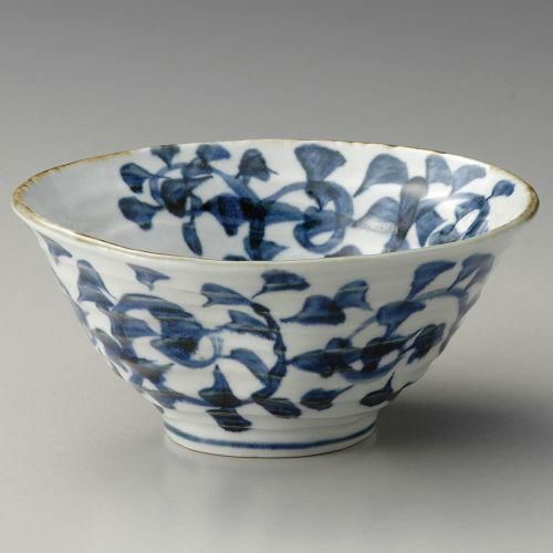 呉須タコ唐草7.0変形丼 20.8×19.7×9.5cm 306-069