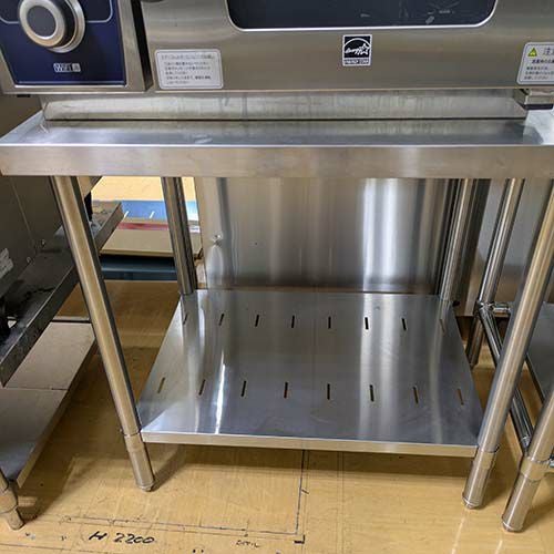 中古】作業台 上棚付き 幅750×奥行600×高さ850 【送料別途見積】【業務