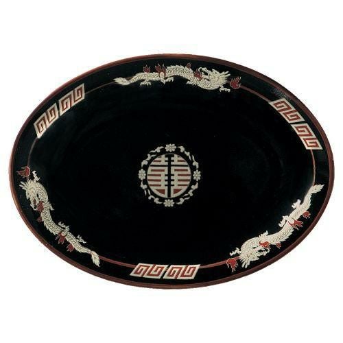 天目金彩竜9吋プラター 24×17×2.5cm 589-049