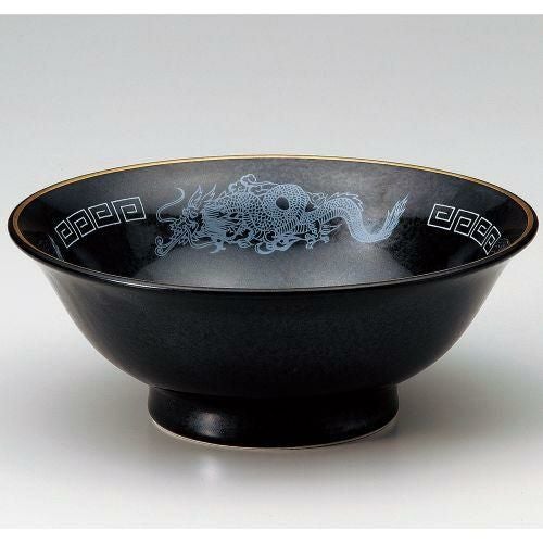 黒水晶白竜7.0反高台丼 21.5×8.5cm 606-089