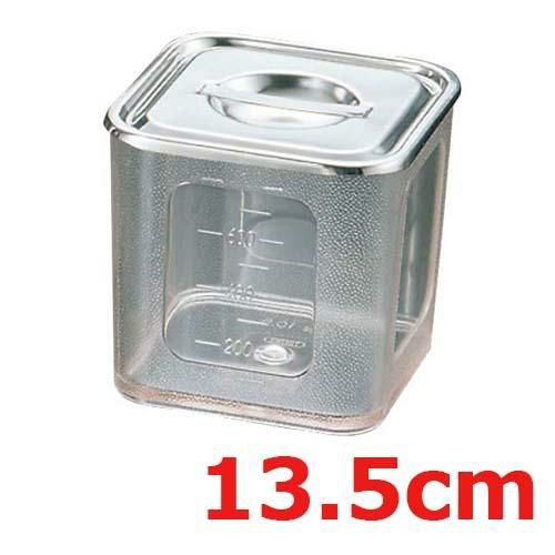 UK ポリカーボネイト 角型キッチンポット(目盛付)13.5cm/ /小物送料対象商品