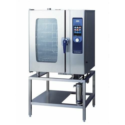 SCOS-101RY-L(R) 【ニチワ電機】電気スチームコンベクションオーブン 架台付 幅900×奥行800×高さ1655mm (50/60Hz)