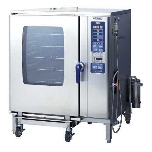 SCOS-1220RH-L(R) 【ニチワ電機】電気スチームコンベクションオーブン 架台付 幅1125×奥行1025×高さ1365mm (50/60Hz)