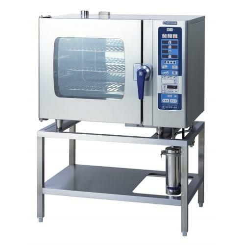 SCOS-610RH-L(R) 【ニチワ電機】電気スチームコンベクションオーブン 架台付 幅1035×奥行655×高さ1395mm (50/60Hz)